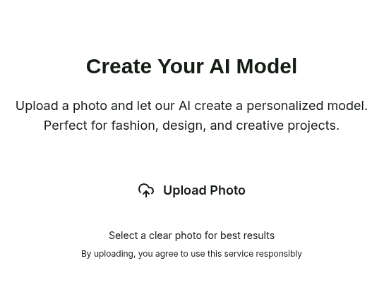 AI Appreals Try-On With Models interface
